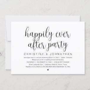 Invitation Elopement mariage, Heureusement Jamais Après La Fê