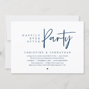 Invitation Elopement mariage, Heureusement Jamais Après La Fê