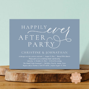 Invitation Elopement mariage, Heureusement Jamais Après La Fê