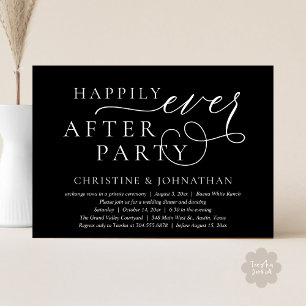 Invitation Elopement mariage, Heureusement Jamais Après La Fê
