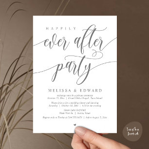 Invitation Elopement mariage, Heureusement Jamais Après La Fê
