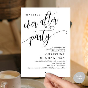 Invitation Elopement mariage, Heureusement Jamais Après La Fê