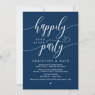 Invitation Elopement mariage, Heureusement Jamais Après La Fê