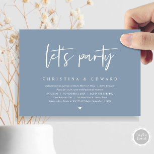 Invitation Elopement mariage, minimaliste moderne, laissez fa