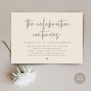 Invitation Elopement Mariage moderne la célébration continue