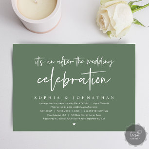 Invitation Elopement moderne, Après la célébration mariage