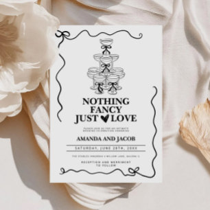 Invitation Elopment Nothing Fancy Just Love Mariage