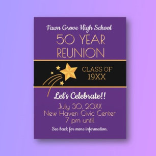 Invitation Em ! Carte postale Réunion de 50e class