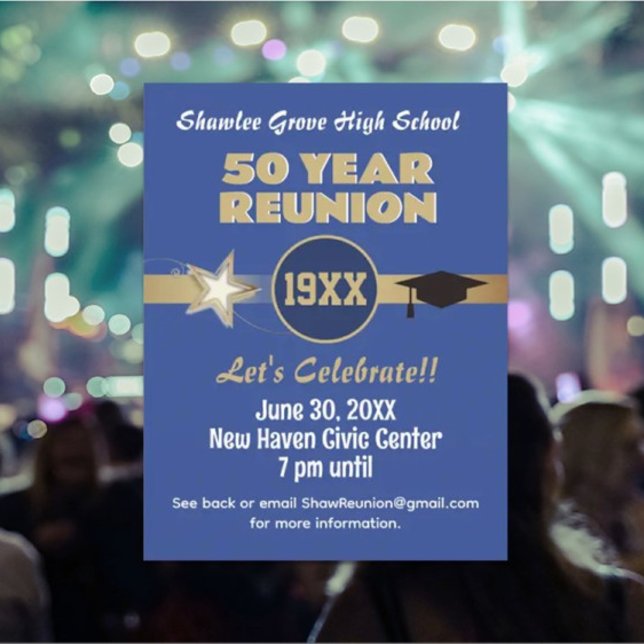 Invitation Em ! Toute année Classe Reunion Carte p (Créateur téléchargé)