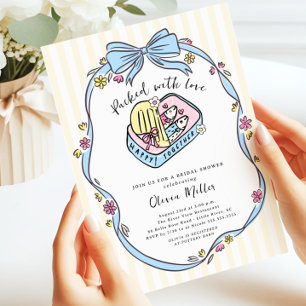 Invitation Emballé De Fête des mariées D'Amour