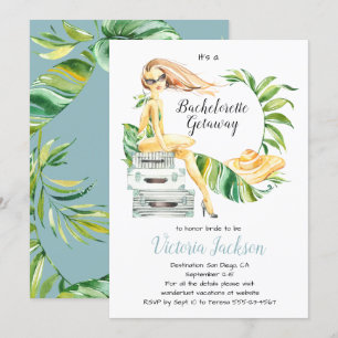 Invitation Emballez vos sacs Bagages Bachelorette Getaway