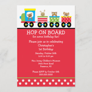 Invitation Embarquer à bord d'un train d'anniversaire Invitat