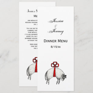 Invitation Emblème de crête de mouton bélier à laine rubanée