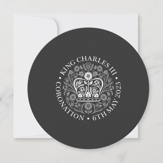 Invitation Emblème du couronnement du roi Charles III (Devant)