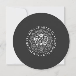 Invitation Emblème du couronnement du roi Charles III