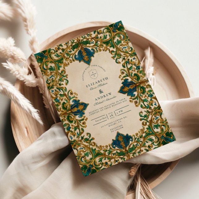 Invitation Emerald Baroque Islamic Wedding (Créateur téléchargé)