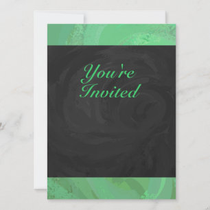 Invitation Emerald Cream et Black Party