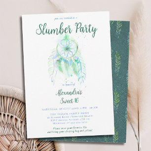 Invitation Emerald Dream Catcher Stwood PJ Party Sweet 16