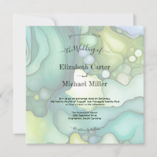 Invitation Emerald Dream : Le minimalisme d'élégance Mariage 