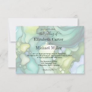 Invitation Emerald Dream : Le minimalisme d'élégance Mariage 
