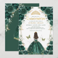 Emerald Enchanted Forest Quinceañera Princess