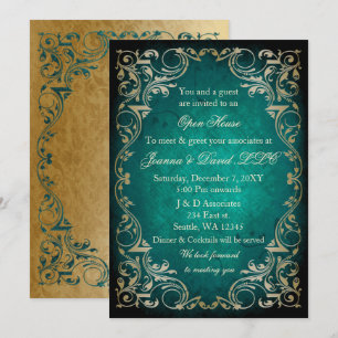 Invitation Emerald Gold Business Corporate Party