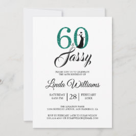 Invitation Emerald Green 60 et Sassy | 60e fête d'anniversair