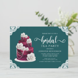 Invitation Emerald Green Cake Et Dentelle Bridal Tea Party