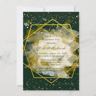 Invitation Emerald Green et Gold