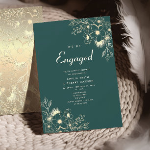 Invitation Emerald Green et Gold