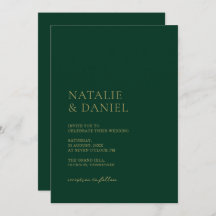 Emerald Green & Gold Chic Mariage