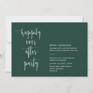 Invitation Emerald Green Joyeusement après QR Code Photo