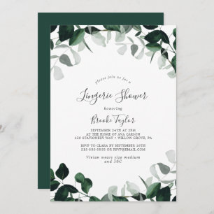 Invitation Emerald Green Lingerie Douche