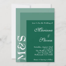 Emerald Green Simple Moderne Mariage De Script Chi