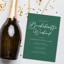 Emerald Green Typography Week-end