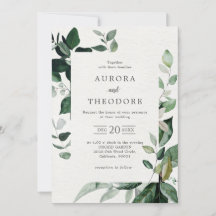 Emerald Greenery Eucalyptus Mariage botanique Invi