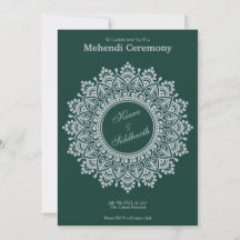 Émeraude d'argent personnalisable Mehendi Henna In
