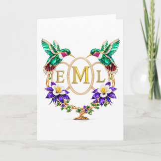 Invitation EML Hummingbird Any Letters Custom Folded Wedding