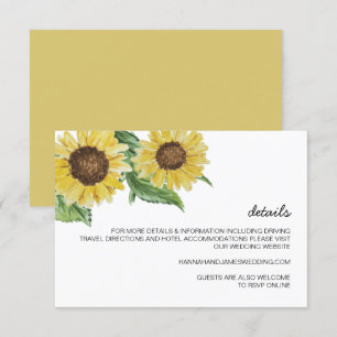 Invitation EMMA Russe Country Aquarelle Tournesol