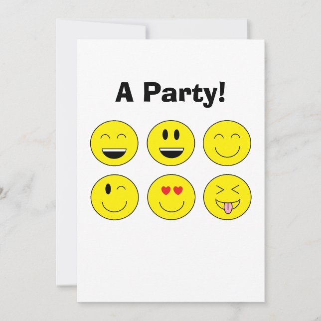 Invitation "Emojis" (Devant)