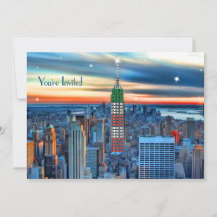Invitation Empire State Building in Holiday Lights invité