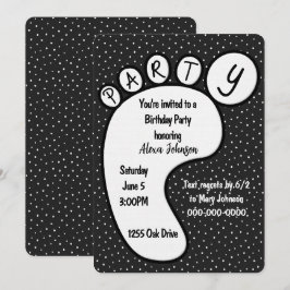 Invitation Empreinte Du Parti Sur Les Pois