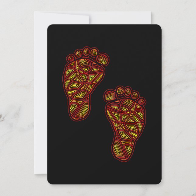 Invitation Empreintes bébé (Devant)