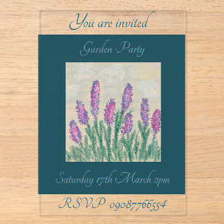 Invitation en acrylique