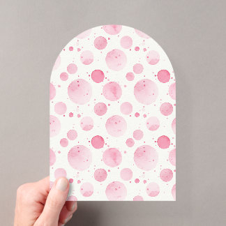 Invitation en acrylique Bulles roses artistiques