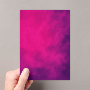Invitation en acrylique néon rose et violet - Pers