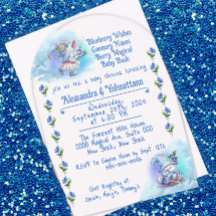 Invitation en Acrylique pour Baby Shower aux Gnome