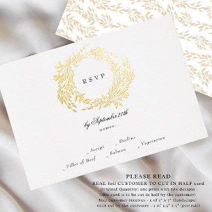 Invitation En Aluminium 2 X Crête de monogramme classique élégant de maria