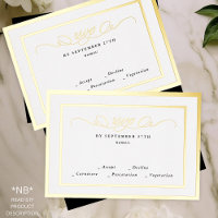 2 X do-it-yourself Gold RSVP & Frame Formelle Mari