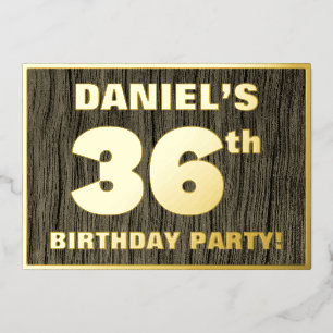 Invitation En Aluminium 36e fête d'anniversaire : Bold, Motif de céréales 